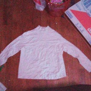 White mock neck long sleave
